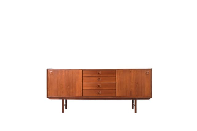 Sideboard, brown teak, Ikea, Sweden, 1960s. - DIMENSION