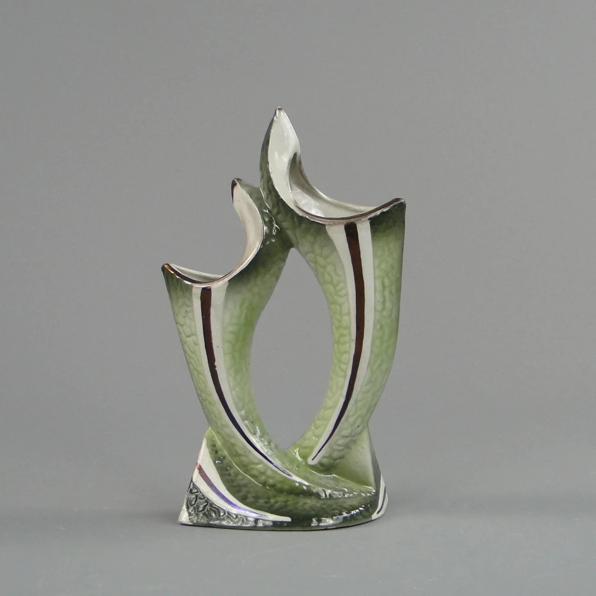 Wazon, oliwkowy, porcelana, proj. Z. Buksowicz, Polska, lata 60. - 23289