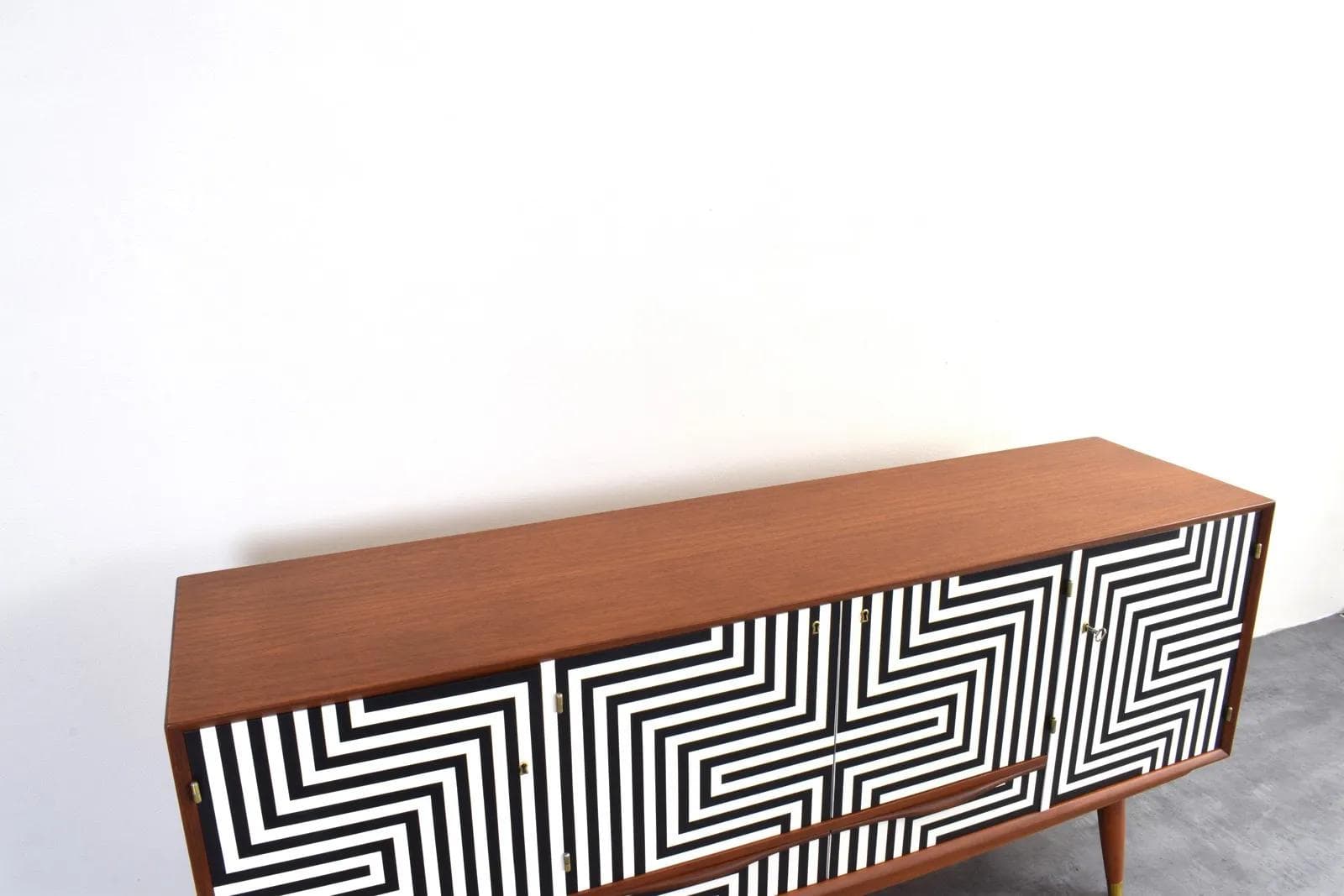Sideboard, teak brązowy, Norwegia, lata 60. - 315264