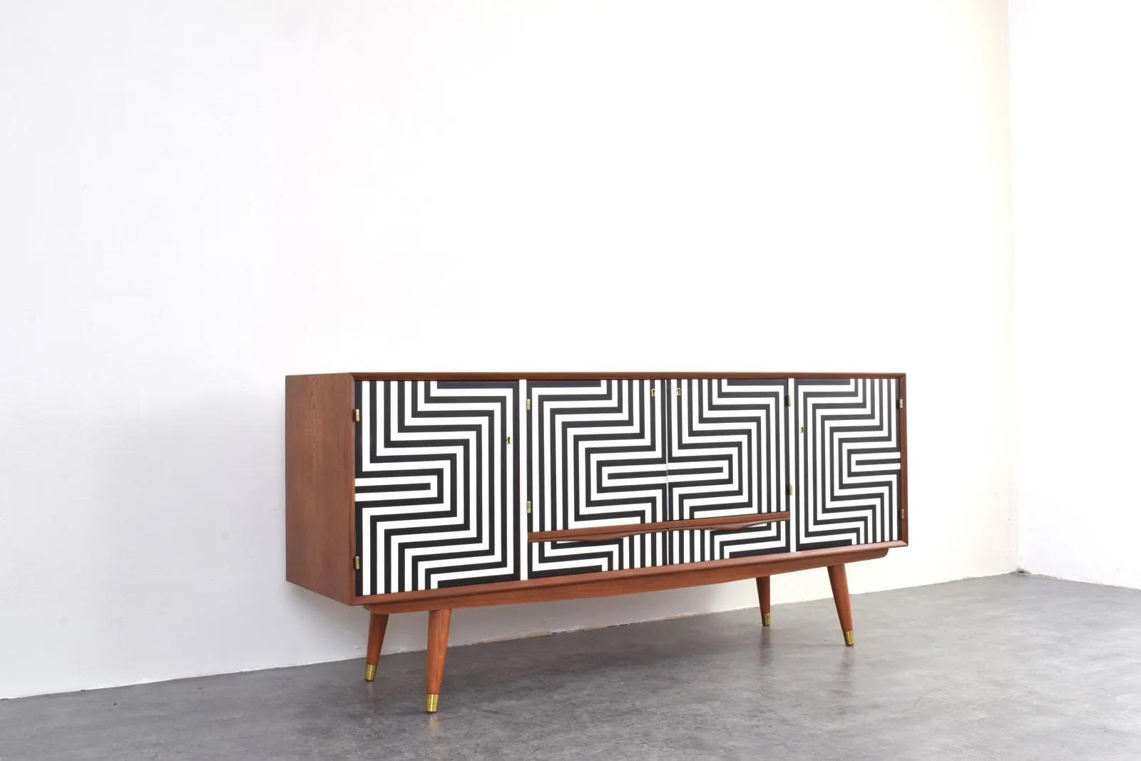 Sideboard, teak brązowy, Norwegia, lata 60. - 315265