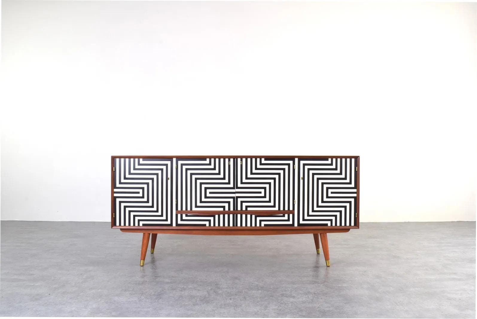 Sideboard, teak brązowy, Norwegia, lata 60. - 315259