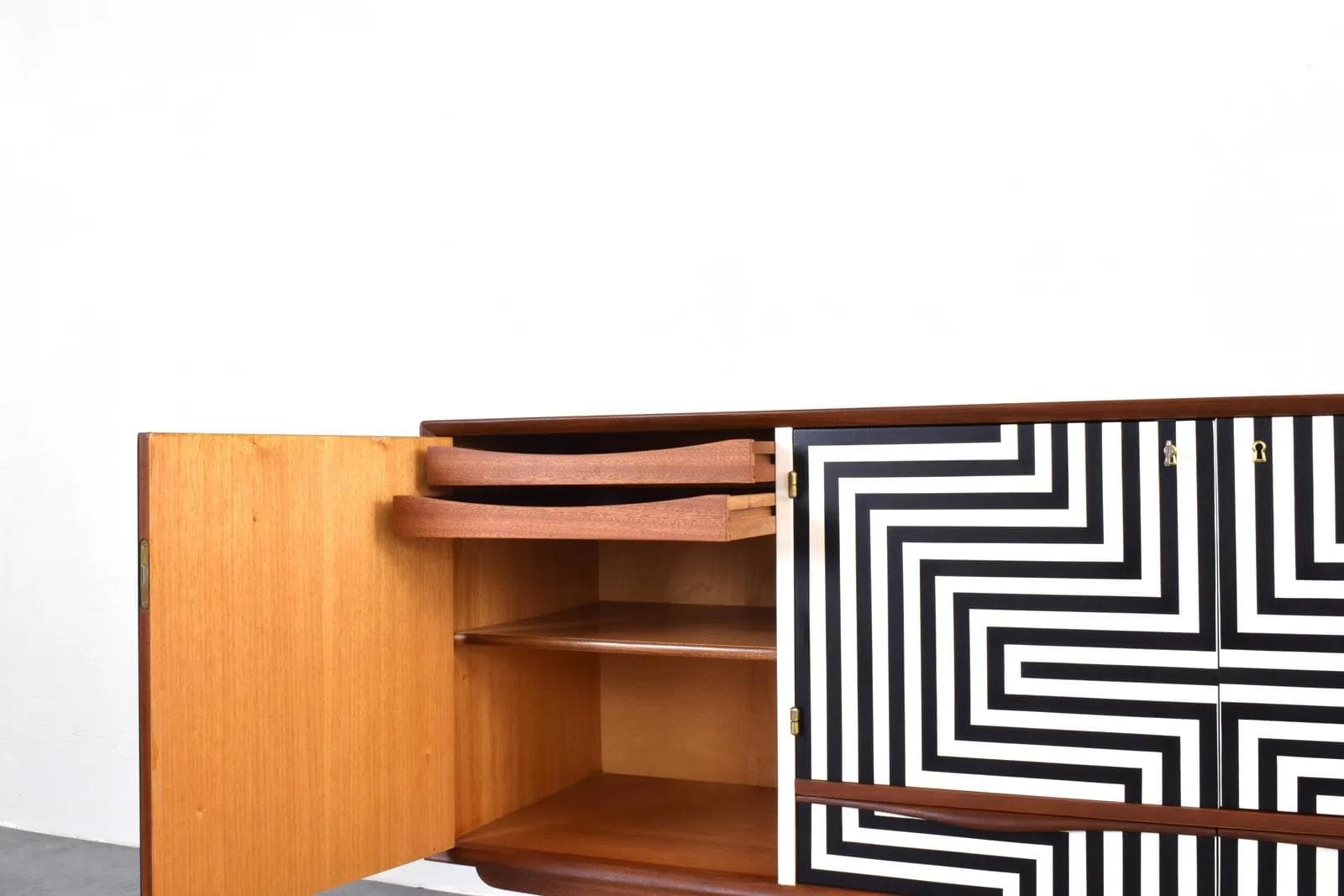 Sideboard, teak brązowy, Norwegia, lata 60. - 315262