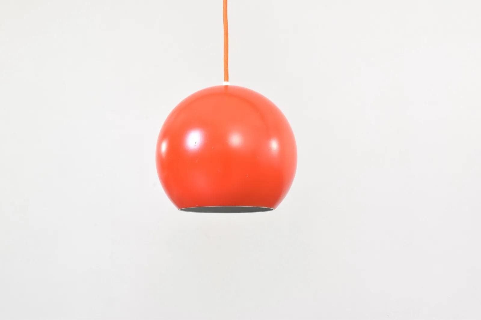 Pendant Lamp Topan VP6, orange, metal, by V. Panton, Louis Poulsen, Denmark, 1960s - 315252