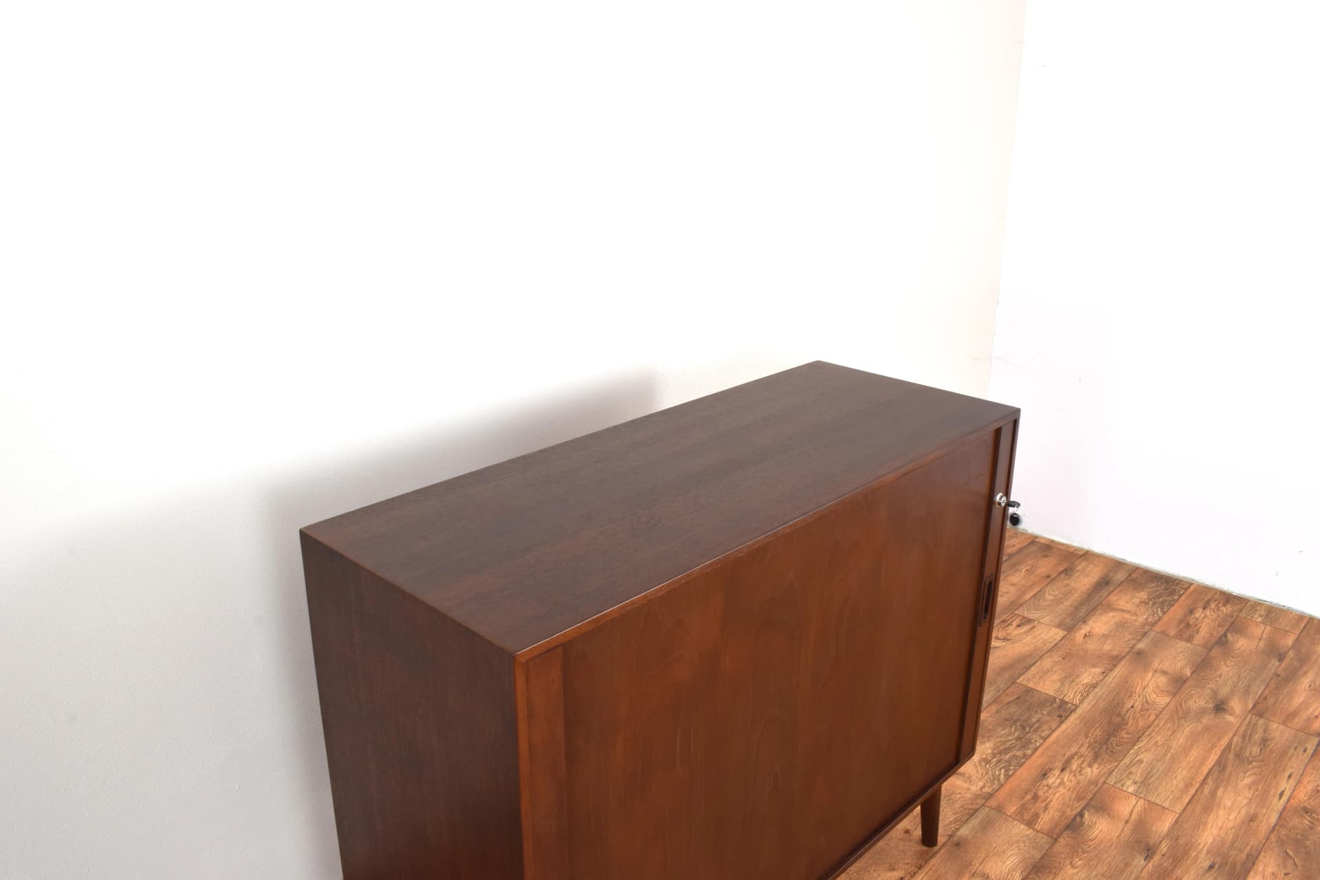 Sideboard, tambour doors, brown, teak, Denmark, 1960s. - 315224