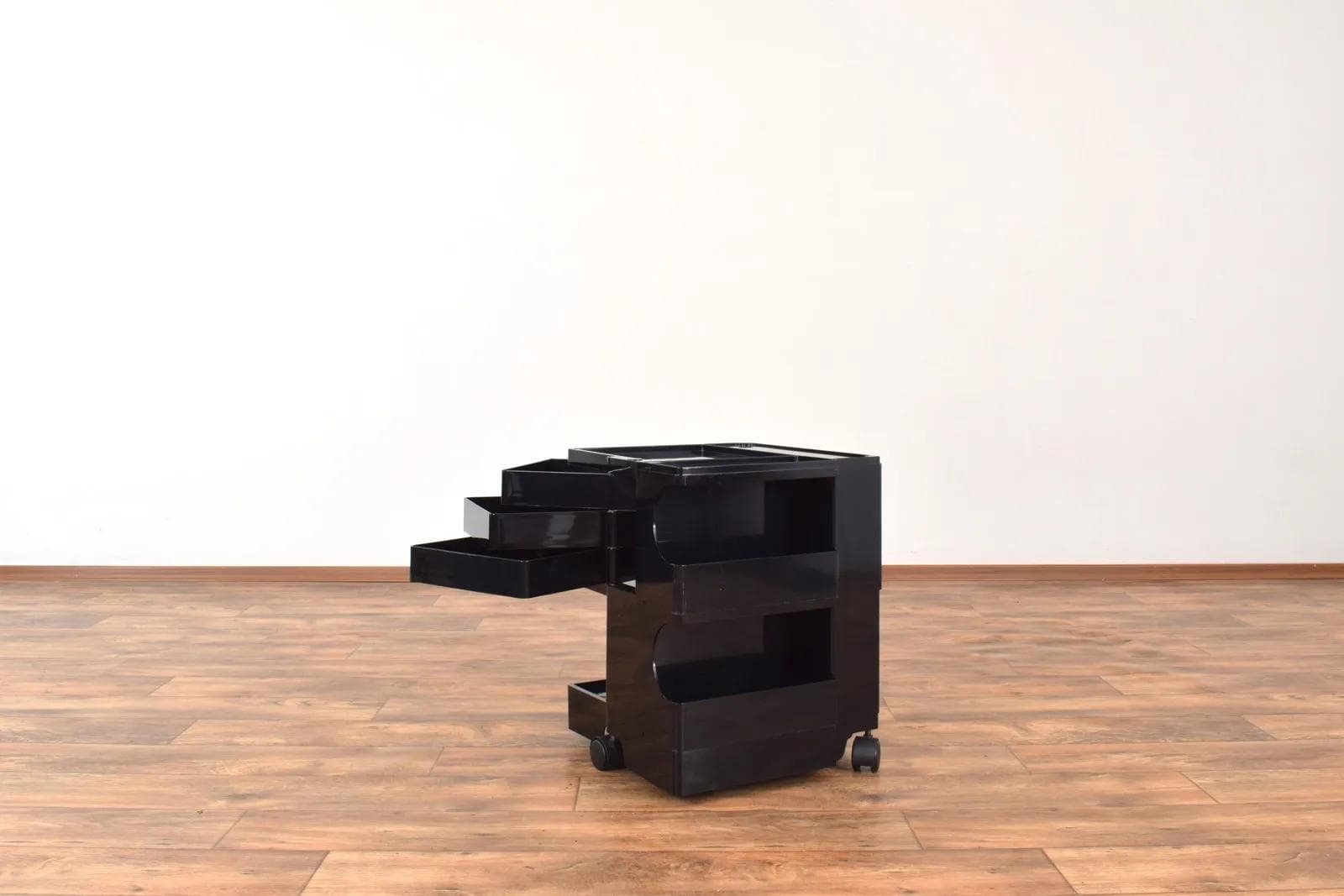 Trolley Boby, black ABS, by J. Colombo, Bieffeplast, Italy, 1970s. - 315197