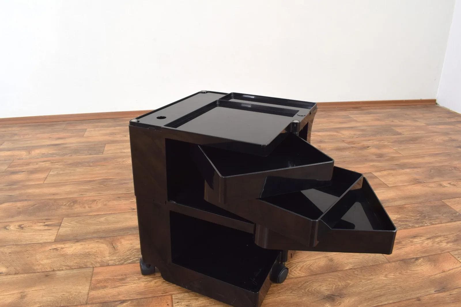 Trolley Boby, black ABS, by J. Colombo, Bieffeplast, Italy, 1970s. - 315196