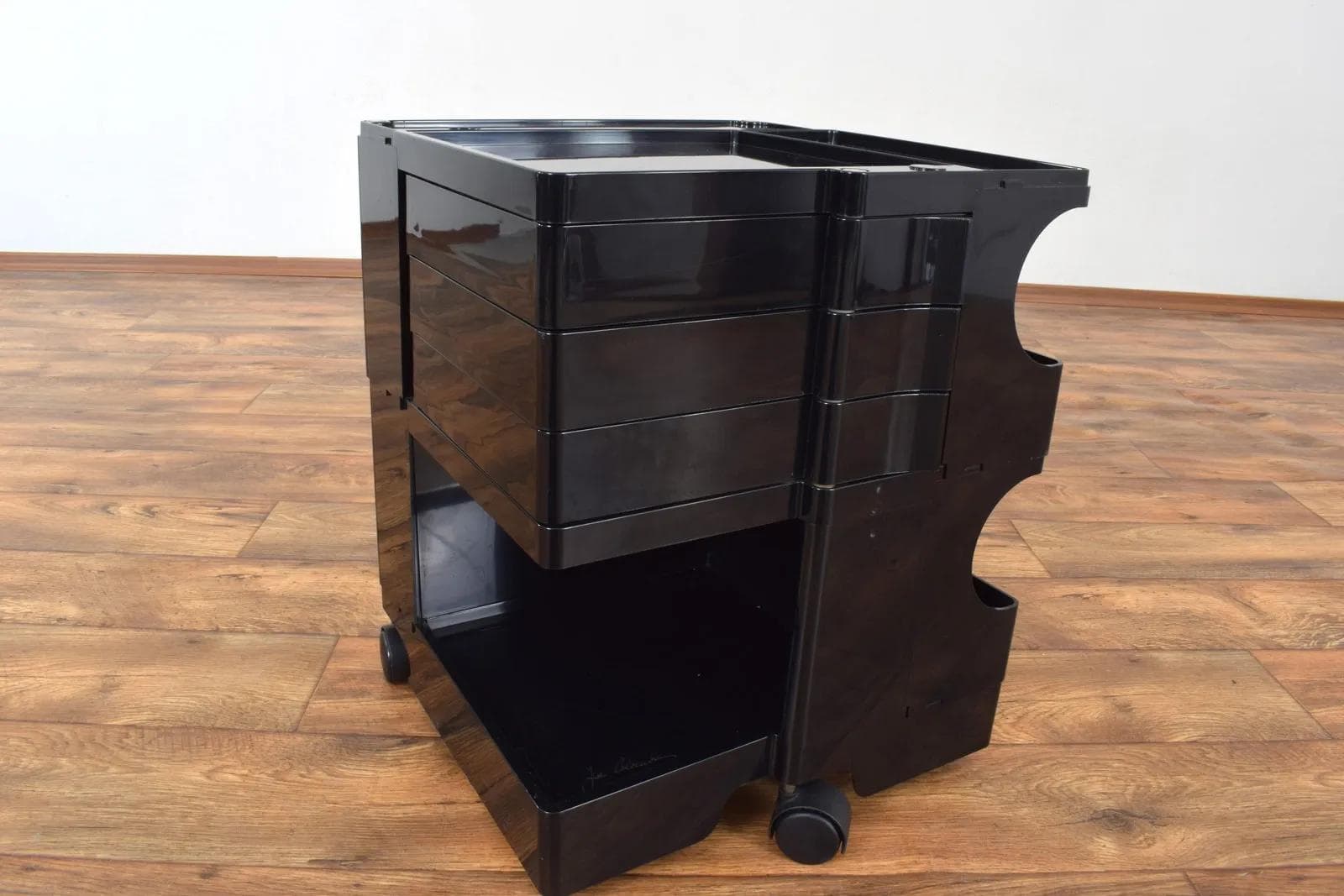 Trolley Boby, black ABS, by J. Colombo, Bieffeplast, Italy, 1970s. - 315194