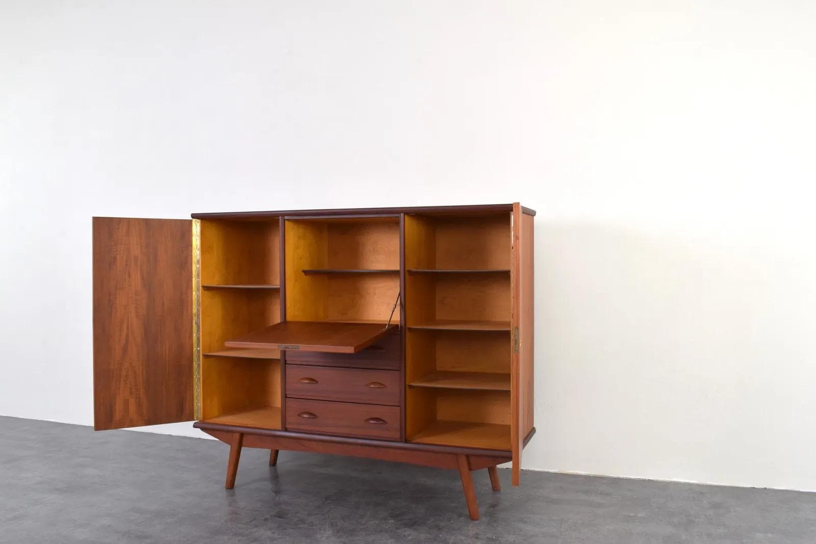 Highboard, brązowy, teak, Dania, lata 60. - 315186