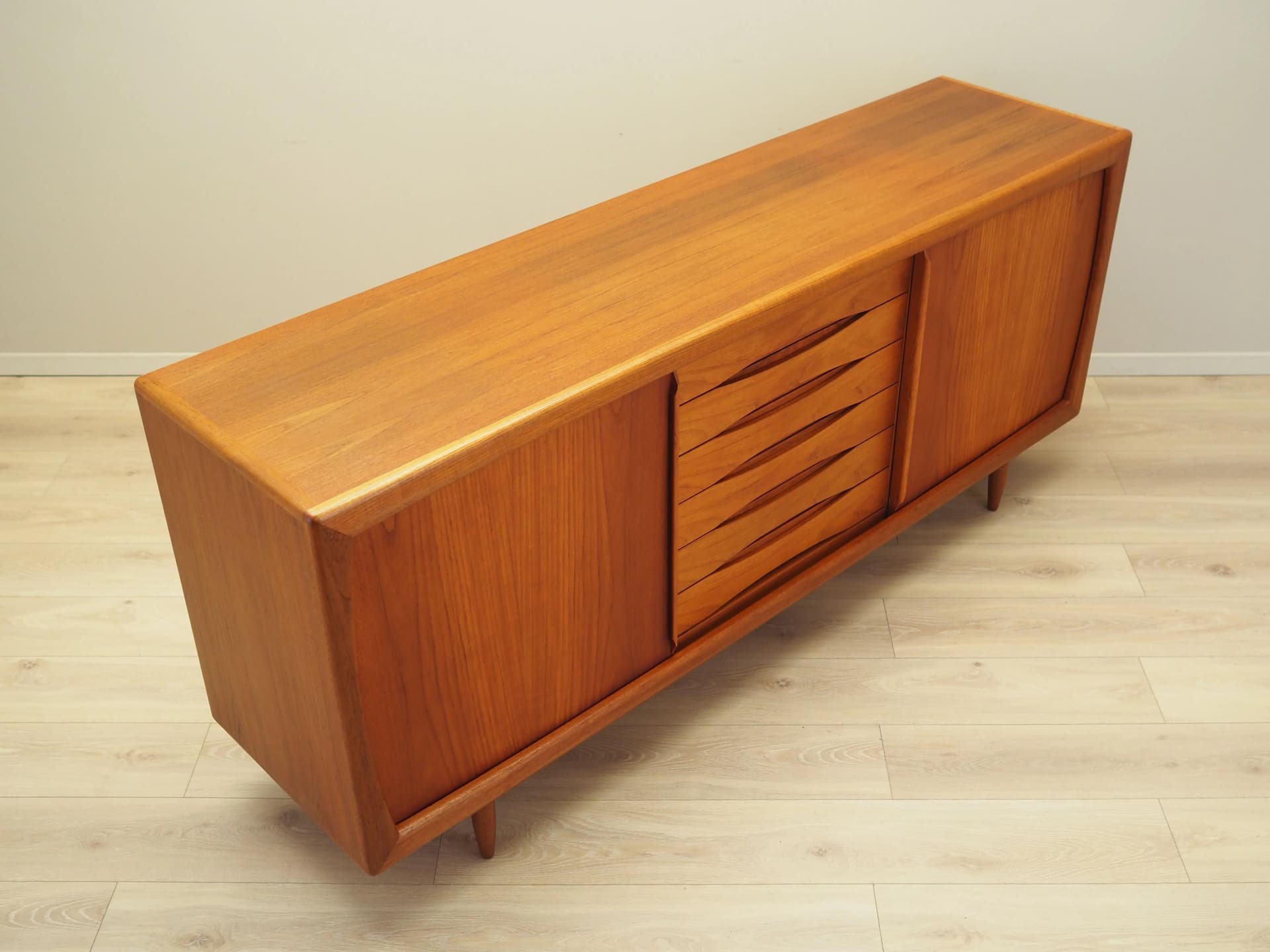 Sideboard, teak brązowy, Dania, lata 70. - 23373