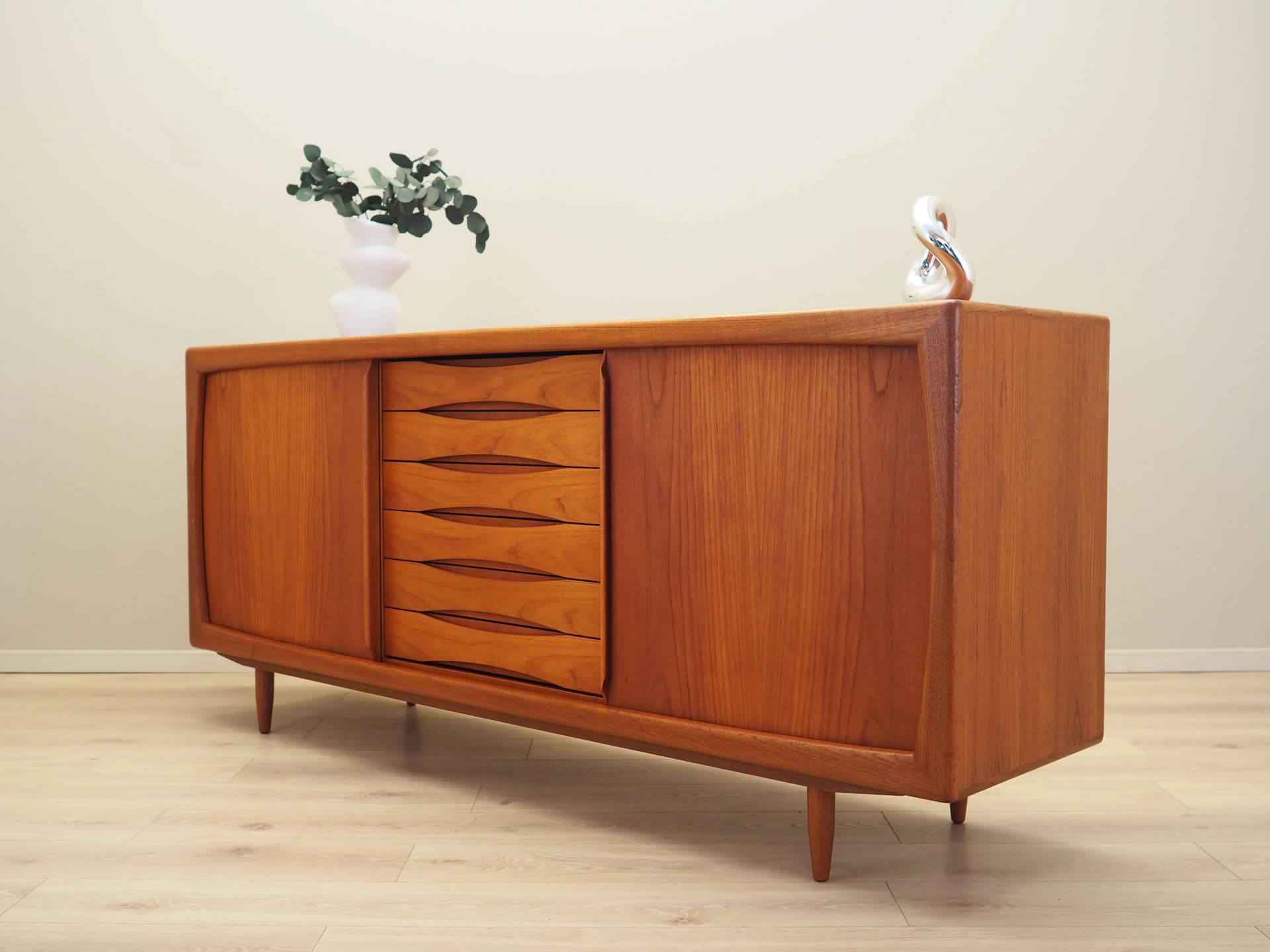 Sideboard, teak brązowy, Dania, lata 70. - 23369