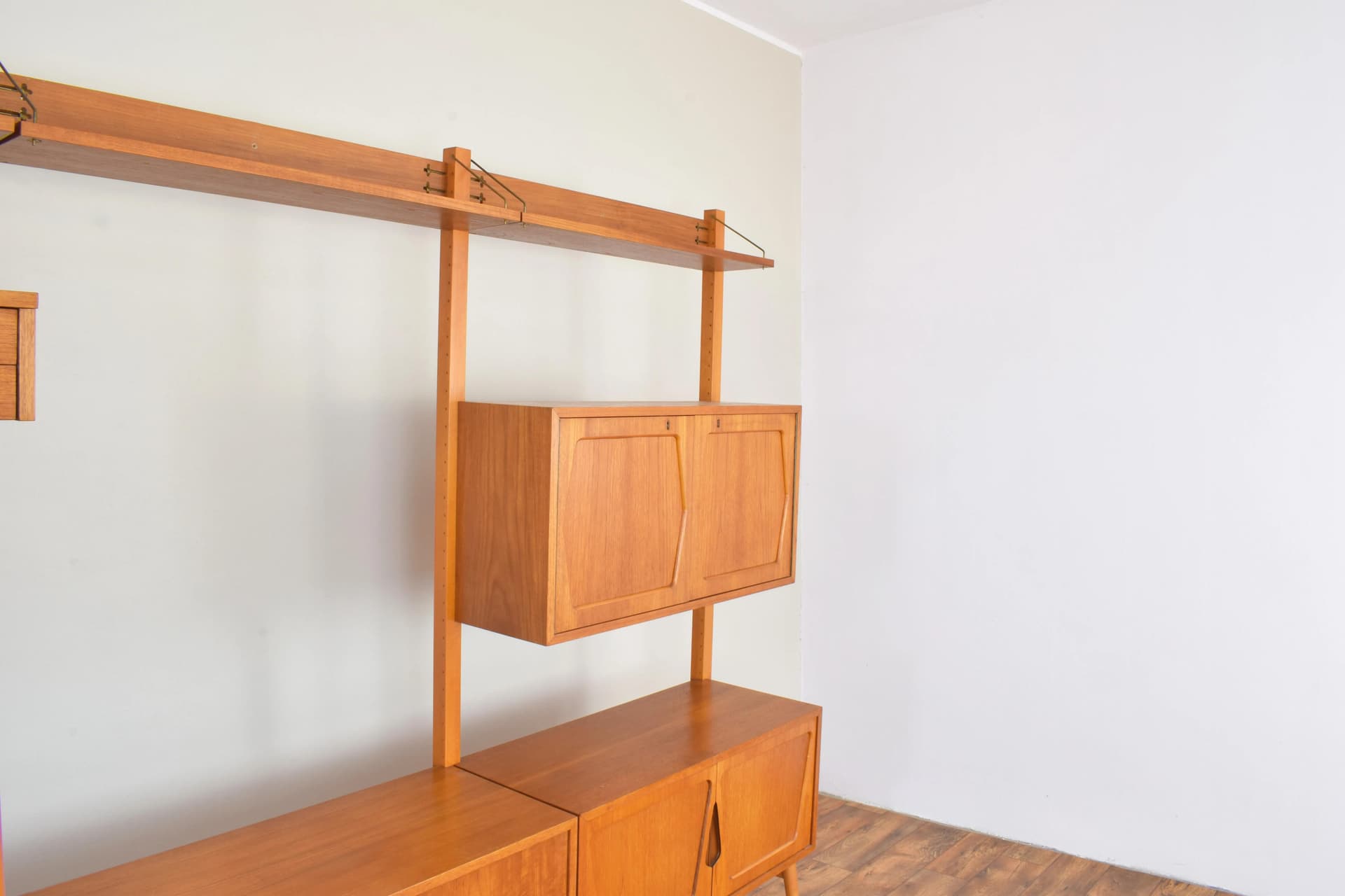 Shelving system, teak brown, by K. Riise, Norway, 1960s. - 315148