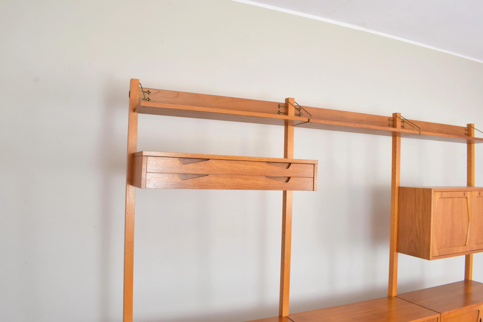 Shelving system, teak brown, by K. Riise, Norway, 1960s. - 315150