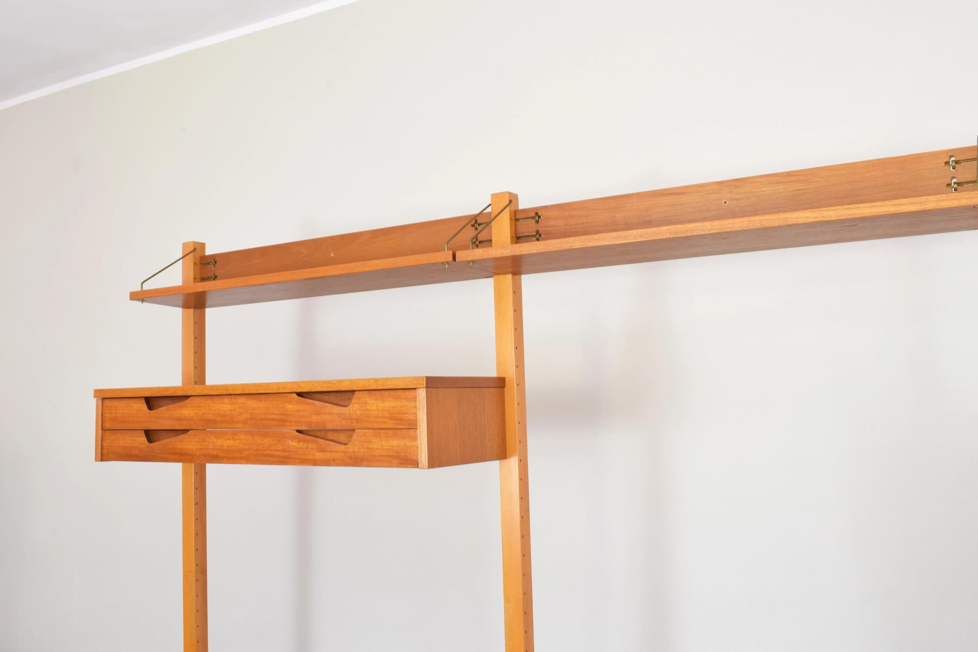 Shelving system, teak brown, by K. Riise, Norway, 1960s. - 315149