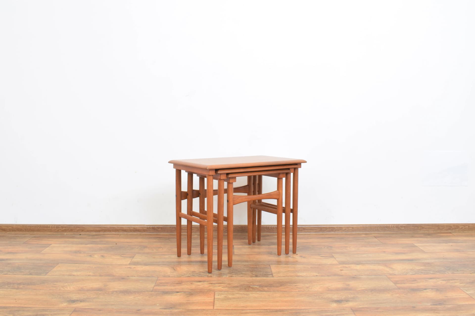 Set of three side tables, brown teak, Denmark, 1960s. - 315065