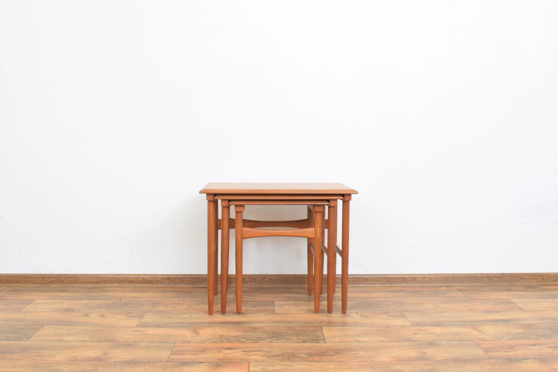 Set of three side tables, brown teak, Denmark, 1960s. - 315062