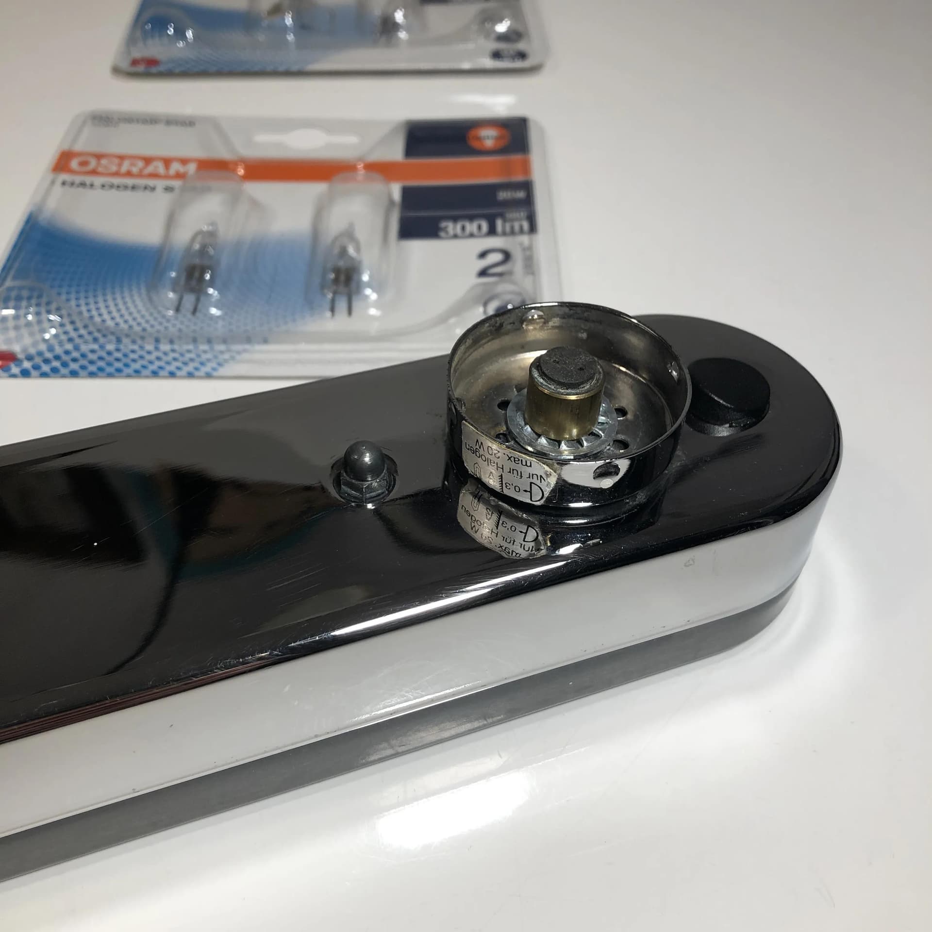 Kinkiet, chromowana stal, szkło, Grossmann Leuchten, Niemcy, lata 90. - 23206