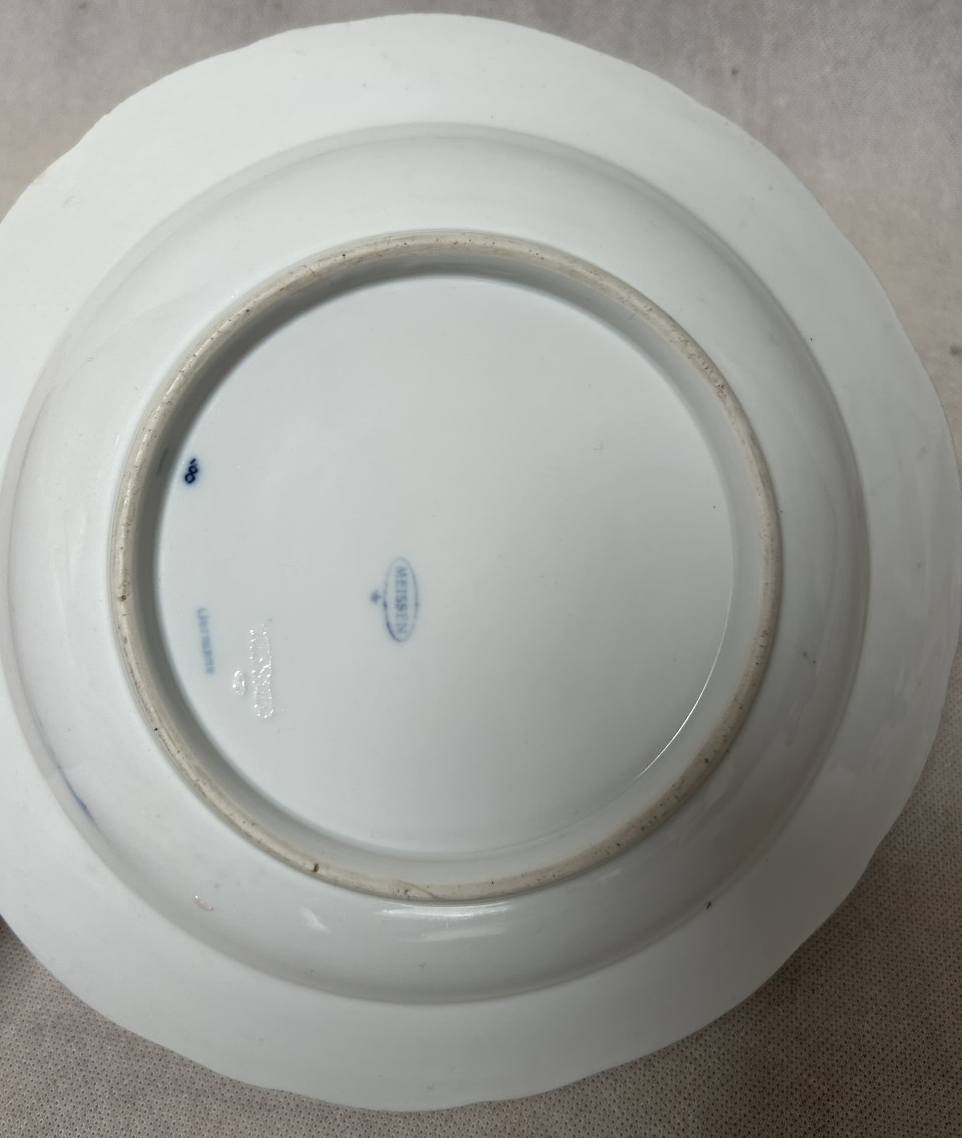 Talerz głęboki Zwiebelmuster 25 cm, porcelana biała, Meissen, Niemcy, początek XX w. - 316452