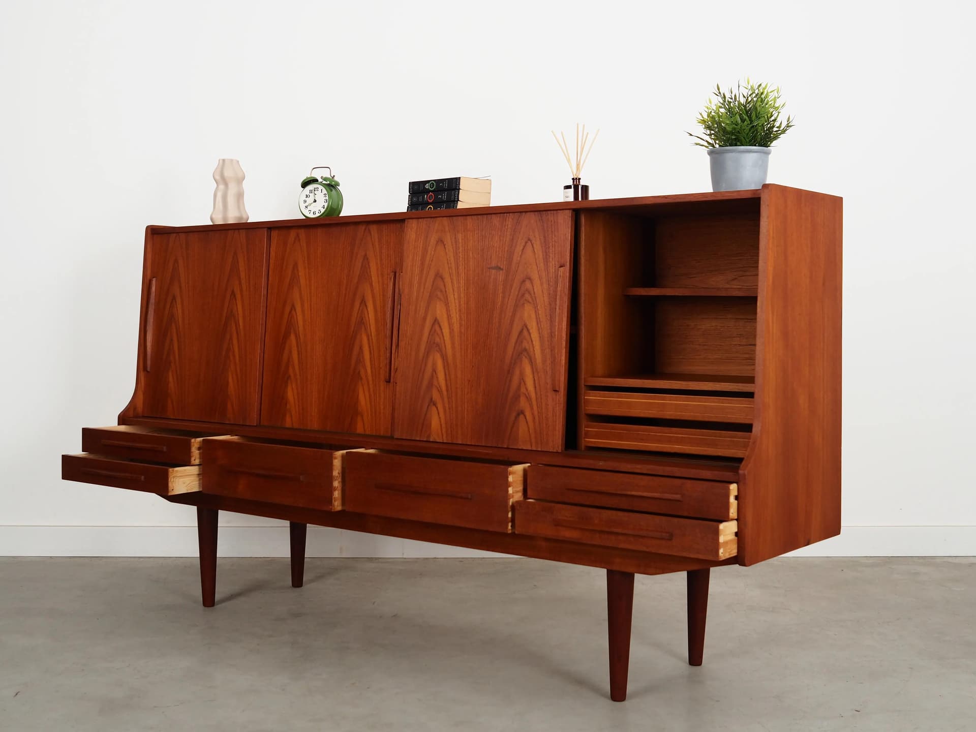 Highboard, teak, brązowy, Dania, lata 60. - 23359