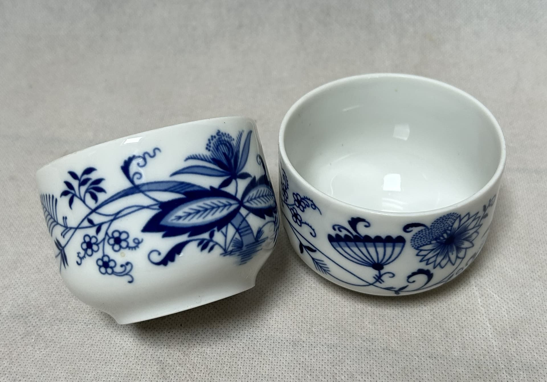 Cukiernica wzór cebulowy, porcelana biała niebieska, Oscar Schaller, Niemcy - 316470
