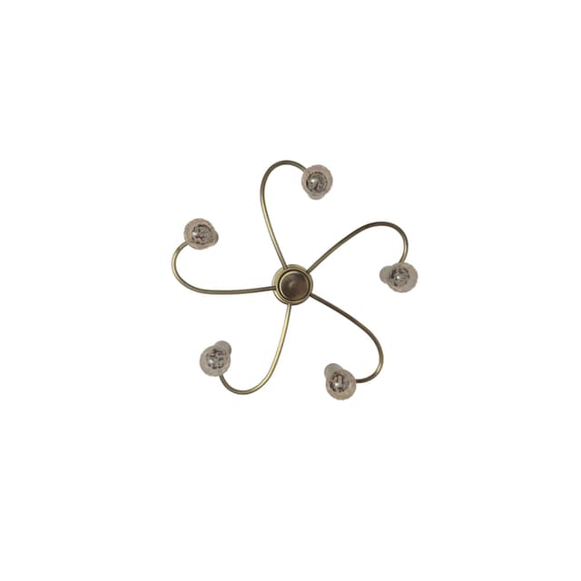 Lampa sufitowa, space age, metal złoty, Honsel, Niemcy, lata 70. - WYMIARY