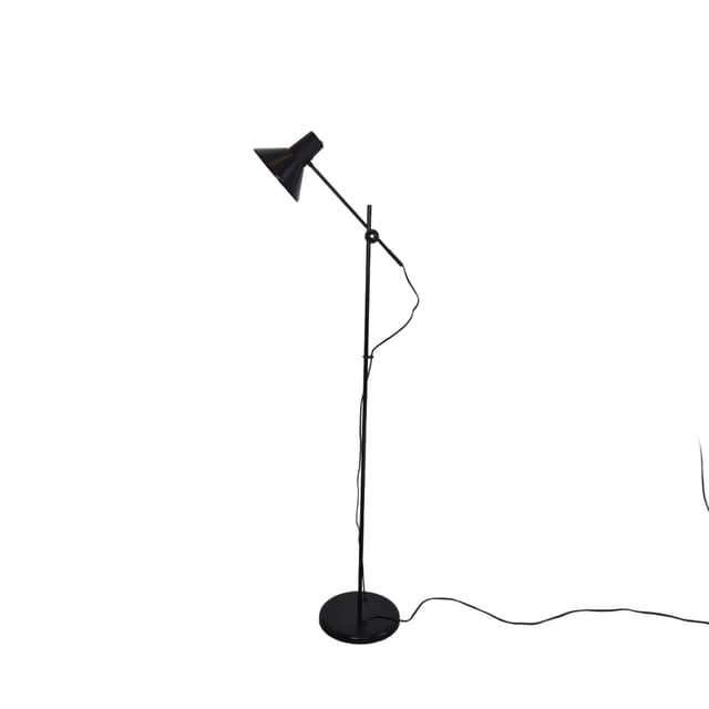 Lampa podłogowa minimalistyczna, metal czarny, Belgia, lata 80. - WYMIARY