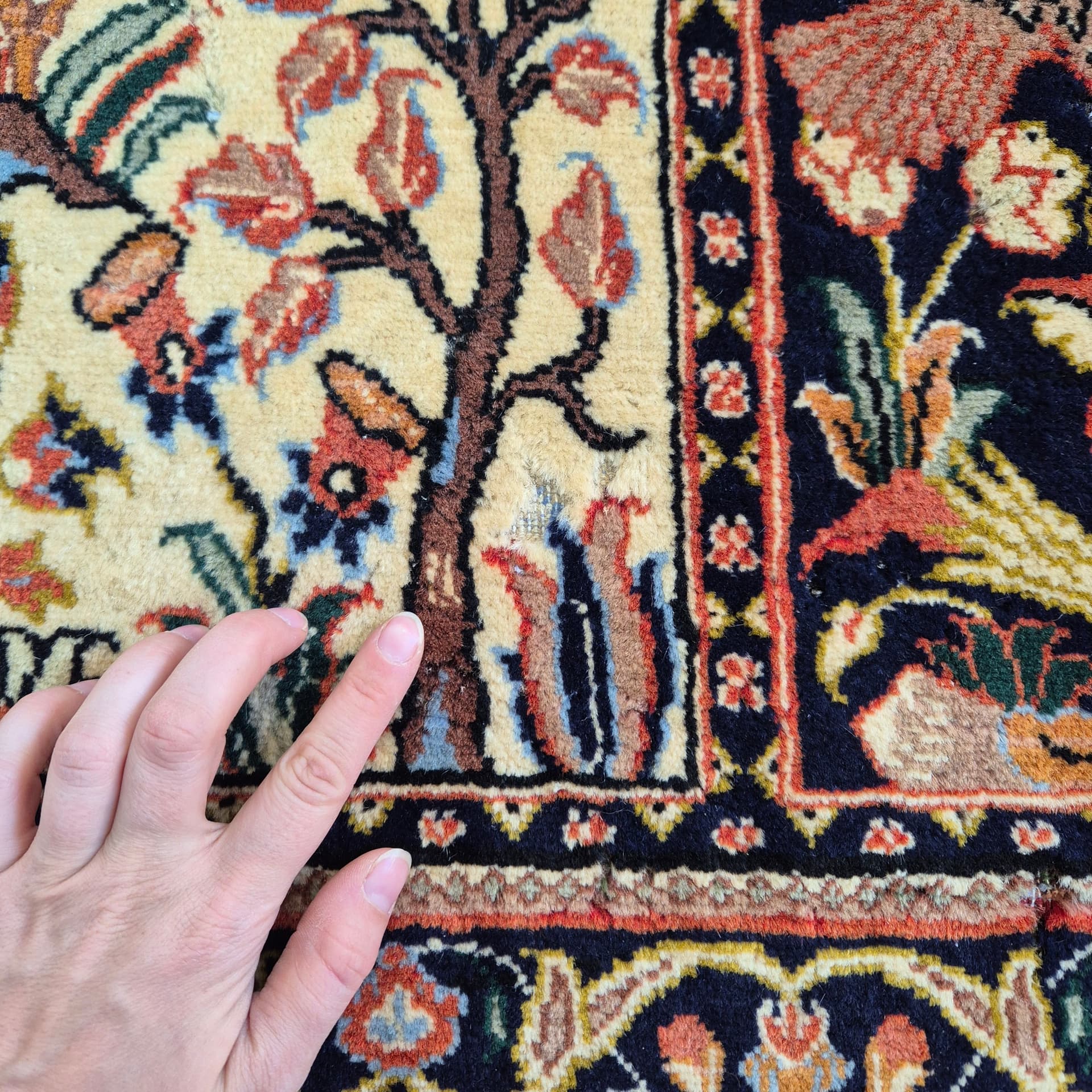 Rug Yaszd 297x212 cm, multicolor, wool, Iraq, 1960s. - 316573