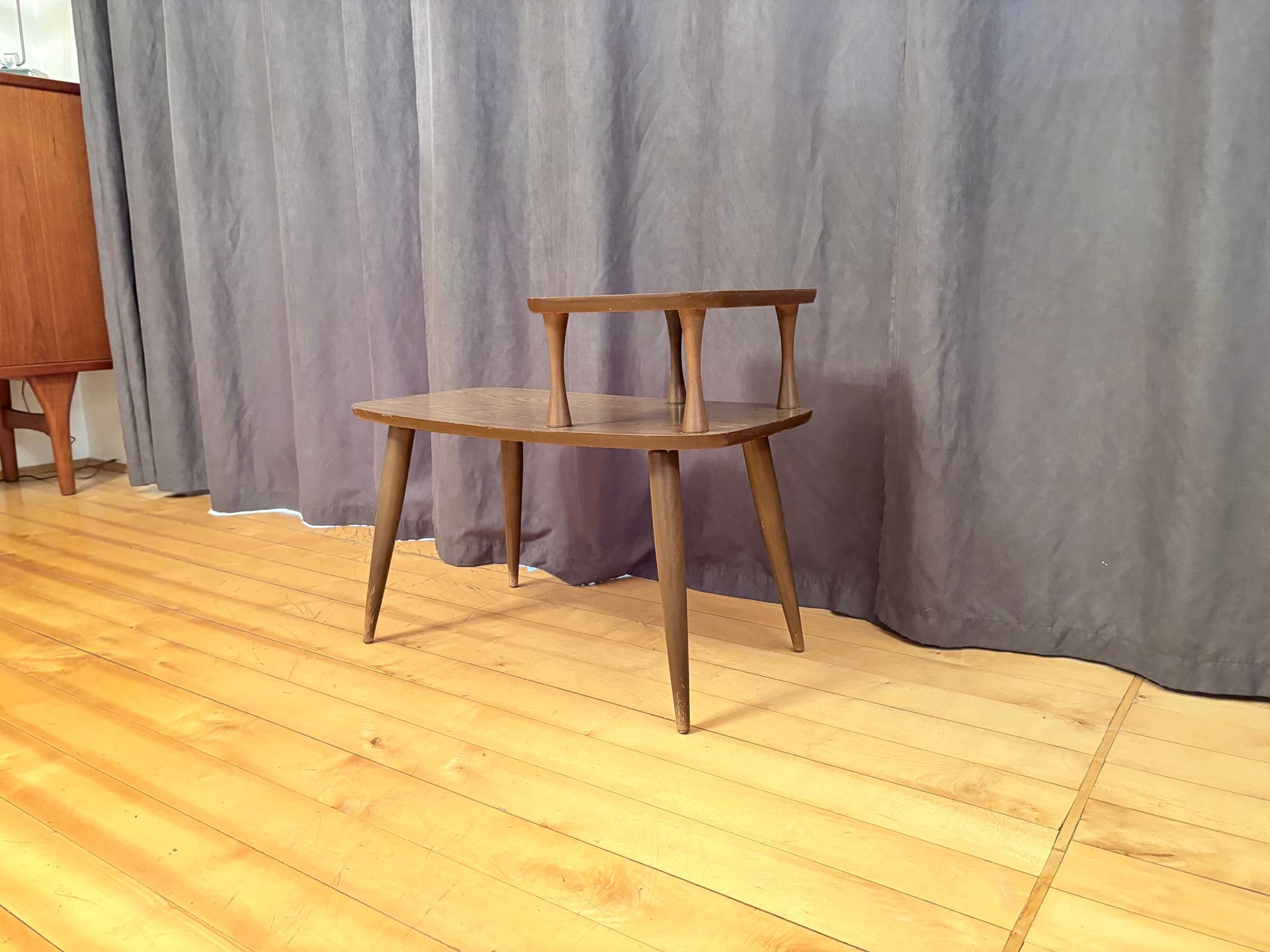 Plant stand, brown wood, Germany, 1960s - 316658