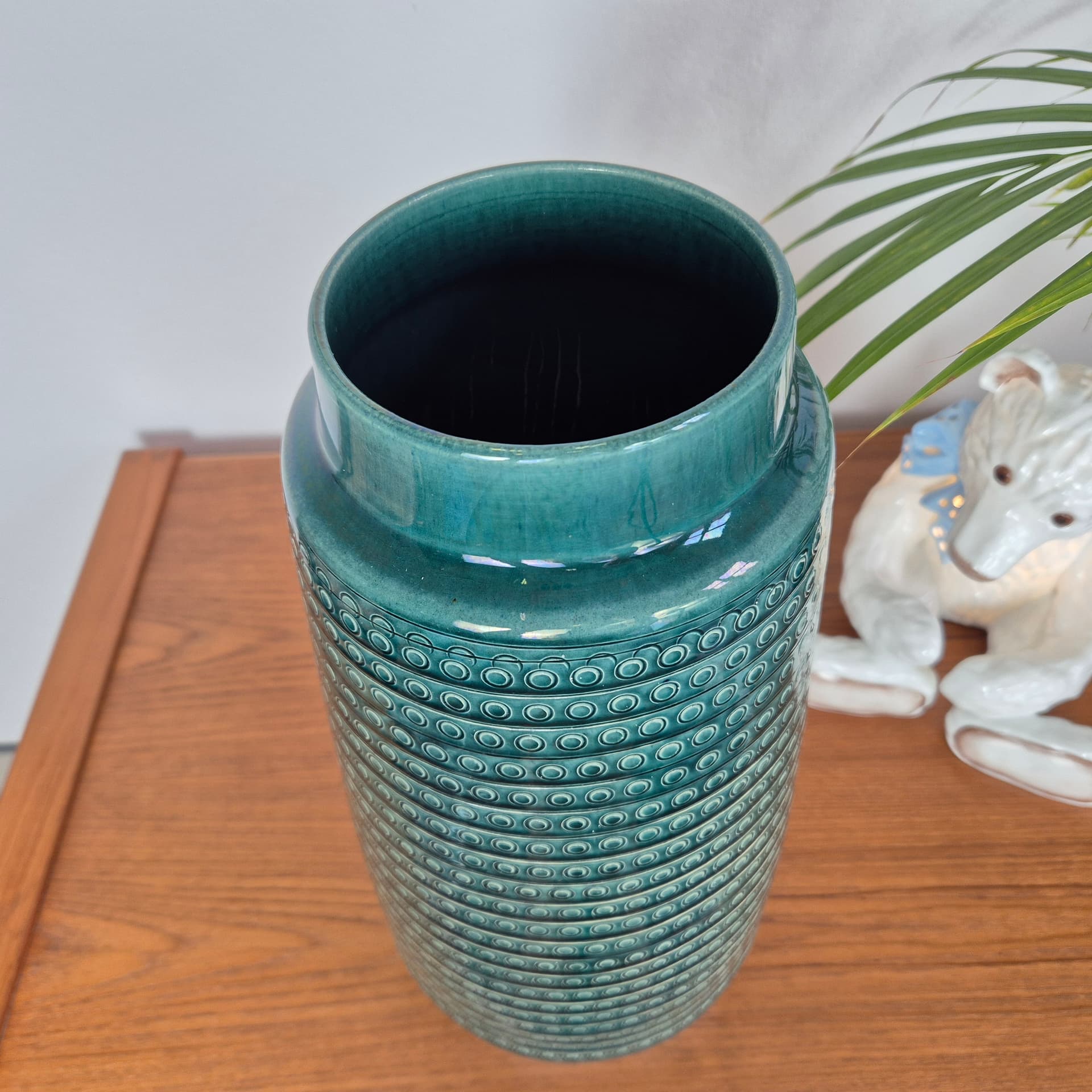 Vase, green, ceramics, Germany, 1960s. - 316691