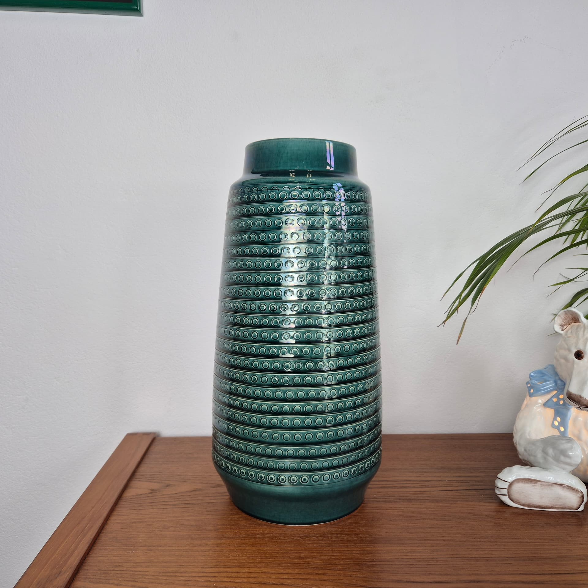 Vase, green, ceramics, Germany, 1960s. - 316687