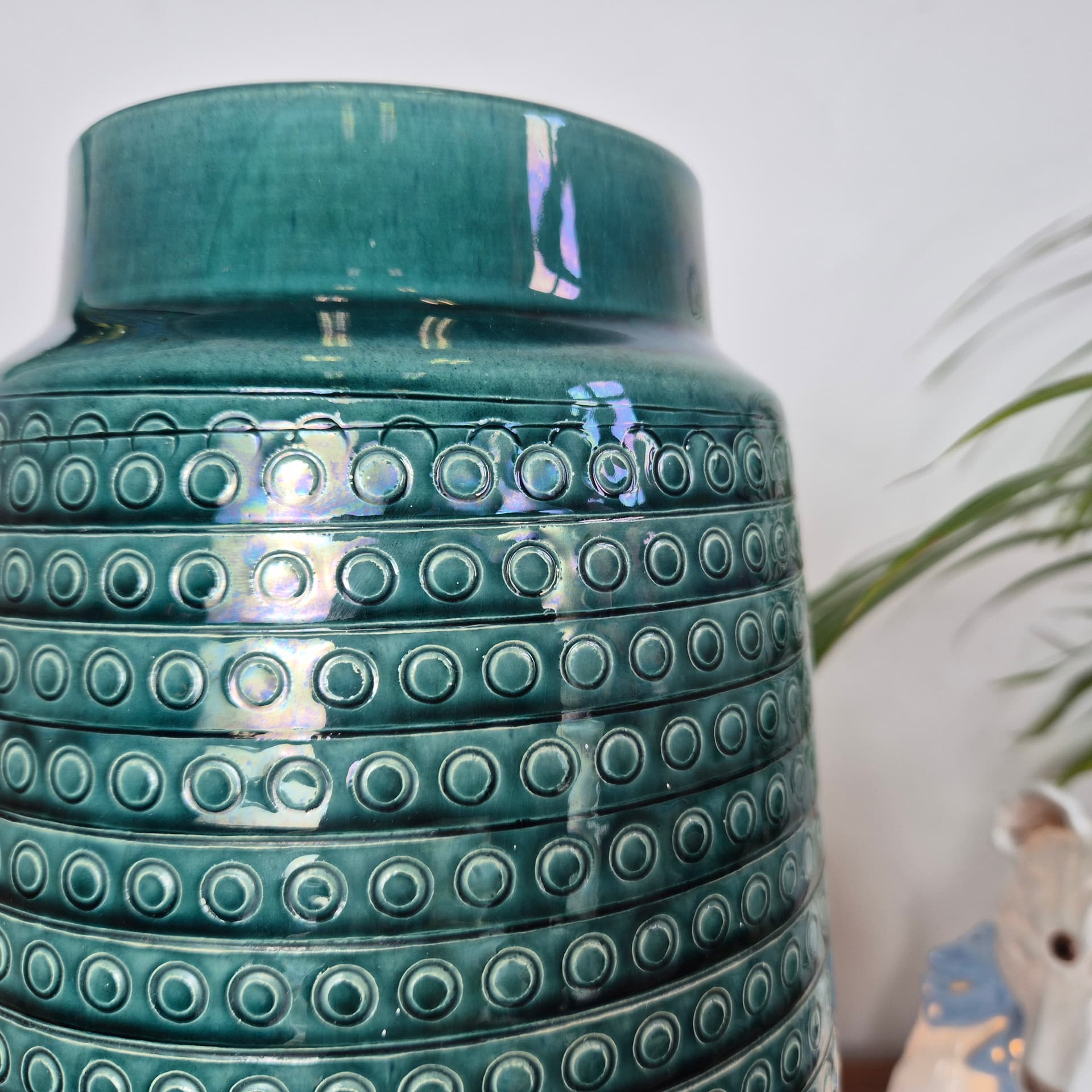 Vase, green, ceramics, Germany, 1960s. - 316689