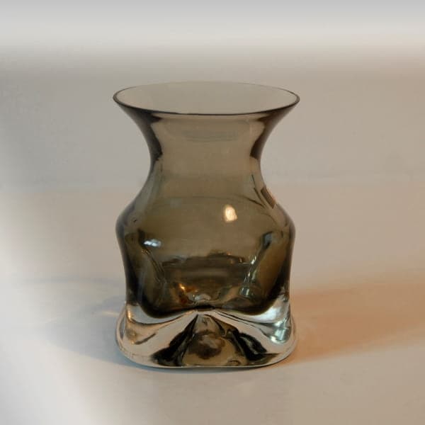 Vase, smoky grey, crystal, Germany, 1970s. - 317445