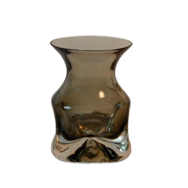 Vase, smoky grey, crystal, Germany, 1970s.