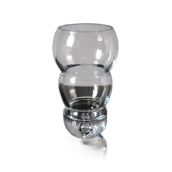 Vase, transparent glass, Formano, Germany, 1980s.