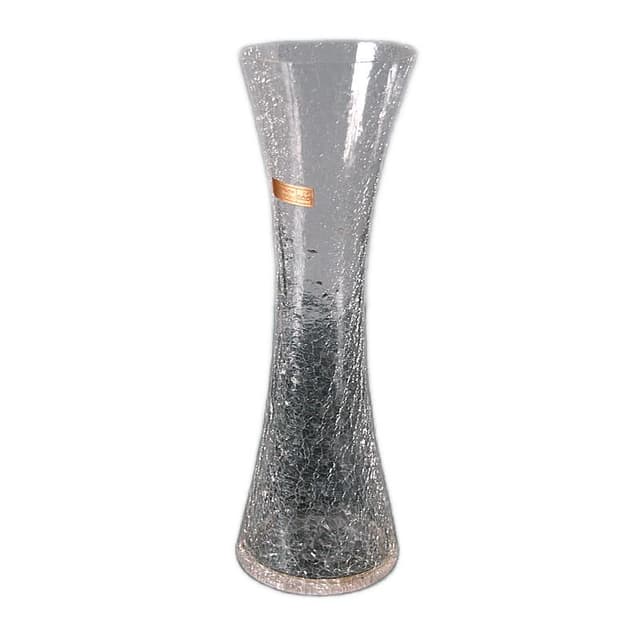 Vase, transparent crystal, Glashutte Rheinpflatz, Germany, 1970s. - DIMENSION