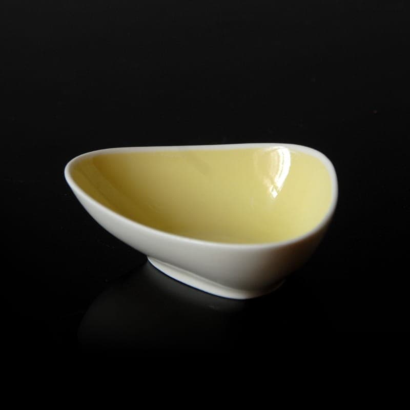 Paterka, porcelana żółta biała, Niemcy, lata 50. - 317414