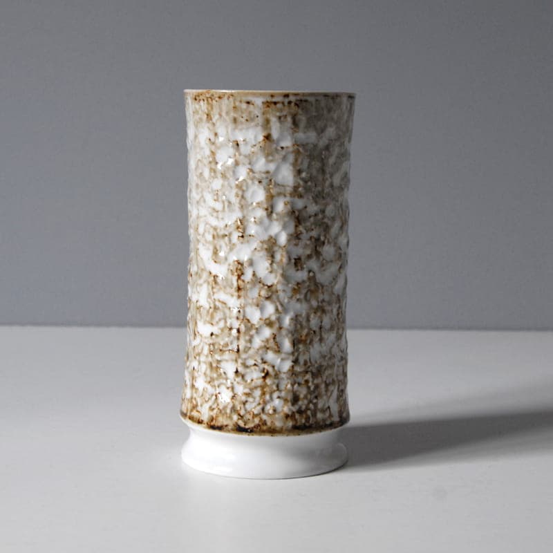 Vase, KPM Royal Porzellan Bavaria, white brown porcelain, Germany, 1970s. - 317411