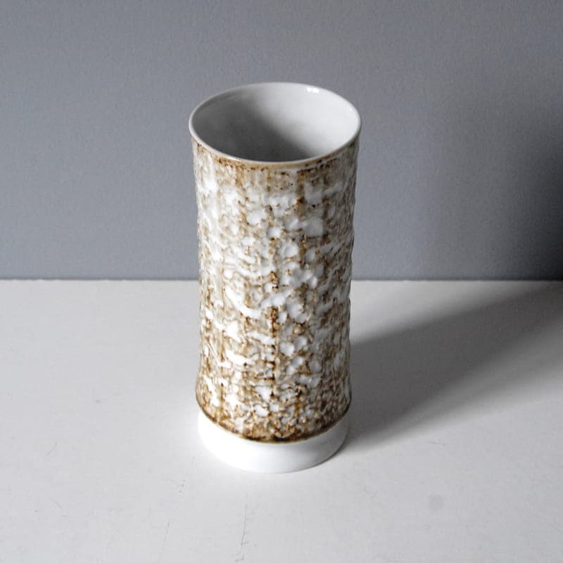 Vase, KPM Royal Porzellan Bavaria, white brown porcelain, Germany, 1970s. - 317410