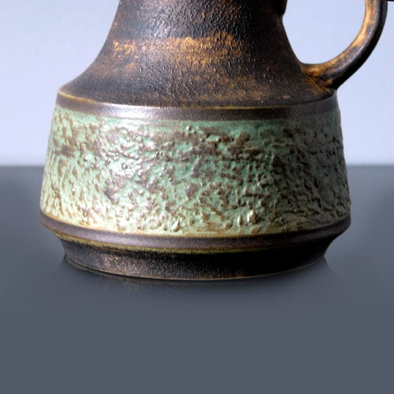 Ceramic Vase, brown green, by G. Heuckeroth, Carstens, Germany, 1960s. - 317400