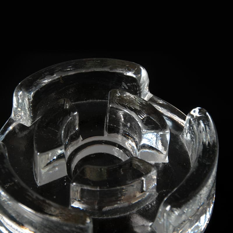Warmer/Candle Holder Pukeberg, transparent glass, Sweden, 1970s. - 317387