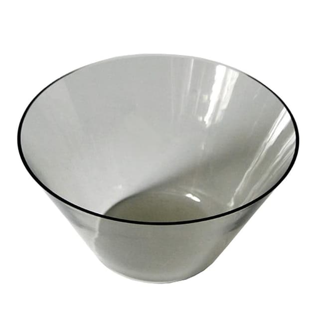 Bowl minimalist, smoky grey, crystal, Germany, 1960s. - DIMENSION