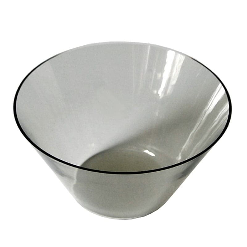 Bowl minimalist, smoky grey, crystal, Germany, 1960s. - 317385