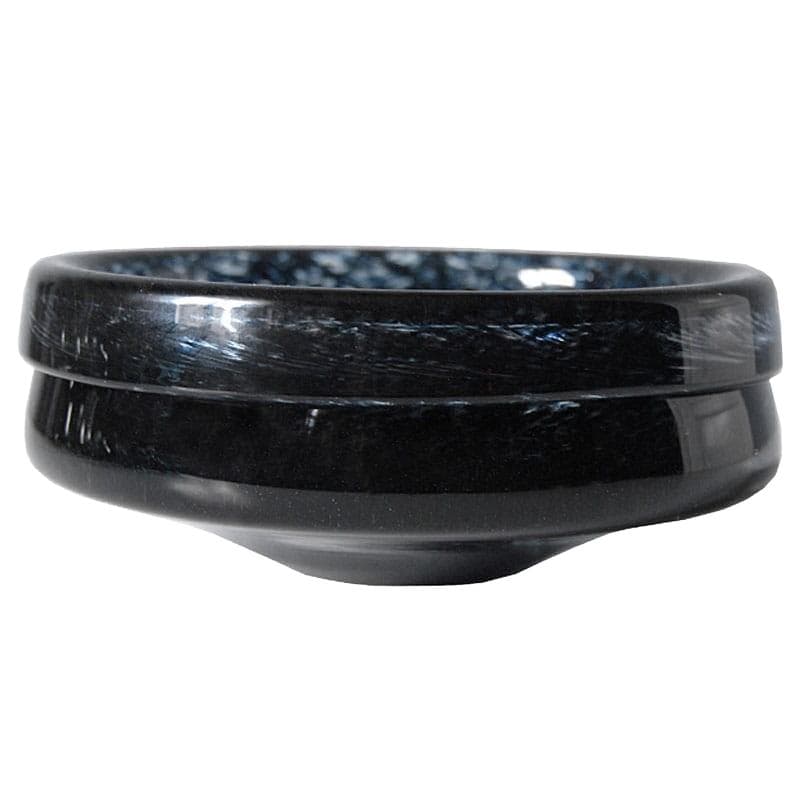 Bowl indigo glass, by B. Borgstrom, Aseda, Sweden, 1960s.