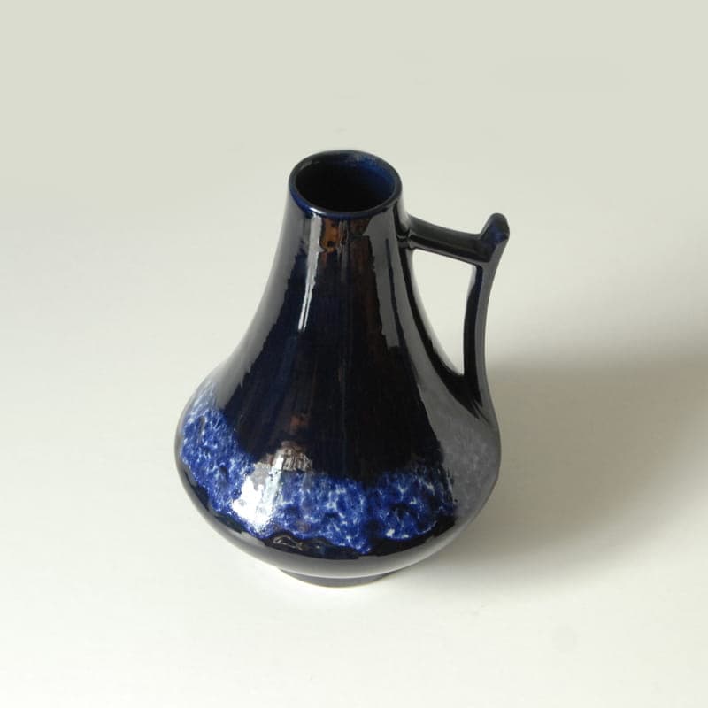 Vase, Stein Keramik, navy blue, ceramics, Germany, 1960s. - 317362