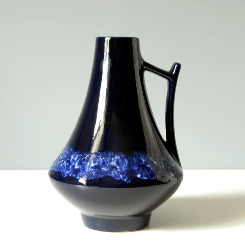 Vase, Stein Keramik, navy blue, ceramics, Germany, 1960s. - 317361