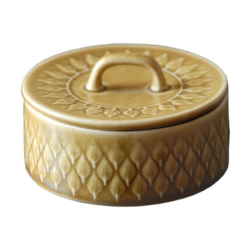 Pojemnik Cordial, ceramika brązowy żółty, proj. J. Quistgaard, Dania, lata 60. - 317344