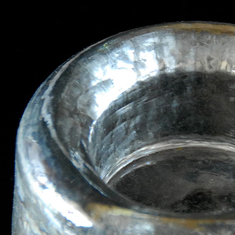 Candle Holder/Paperweight Ice Glass, transparent blue, glass, Scandinavia, 1970s. - 317247