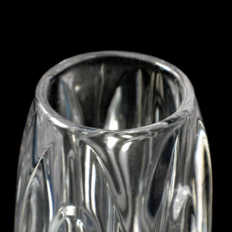 Glass Vase, transparent, by R. Schrotter, Czechoslovakia, 1950s. - 317239