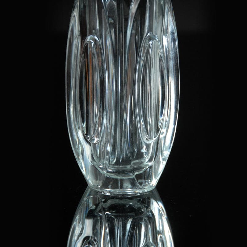 Glass Vase, transparent, by R. Schrotter, Czechoslovakia, 1950s. - 317238