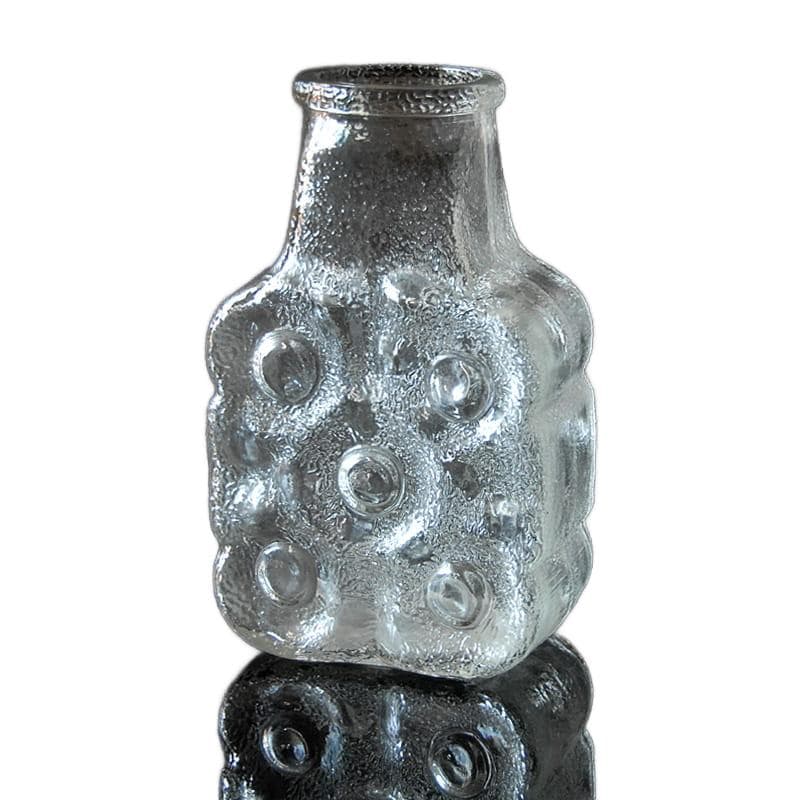 Vase On the Rocks, transparent glass, Walther Glass, Germany, 1970s.