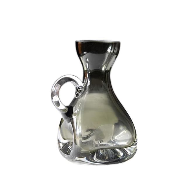 Vase, smoky grey, crystal, Germany, 1970s. - DIMENSION